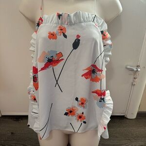 Paper Crown Floral Blouse with Ruffle Detail size small